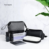 Men Business Double Layer Cosmetic Bag Wash bags Box Women Beauty