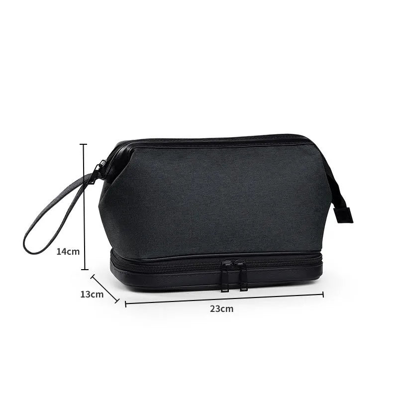 Men Business Double Layer Cosmetic Bag Wash bags Box Women Beauty
