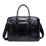 Men Business Office Briefcase Leather Handbag Laptop Tote Large Shoulder Bag