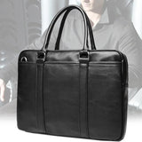 Men Business Office Briefcase Leather Handbag Laptop Tote Large Shoulder Bag