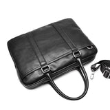 Men Business Office Briefcase Leather Handbag Laptop Tote Large Shoulder Bag