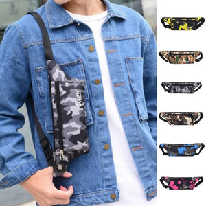 Men Camouflage Outdoor Sports Waist Pack Anti-theft Mobile Phone Bag