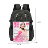 Men Canvas Backpack Anti Theft Laptop Bags Large Capacity School Bag Boys