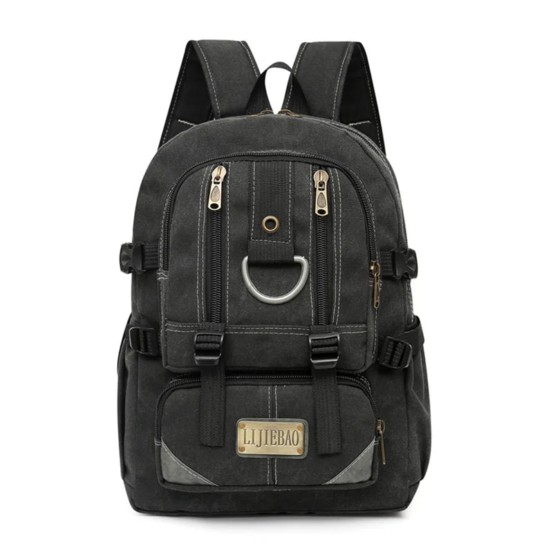Men Canvas Backpack Anti Theft Laptop Bags Large Capacity School Bag Boys
