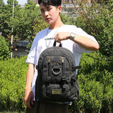 Men Canvas Backpack Anti Theft Laptop Bags Large Capacity School Bag Boys