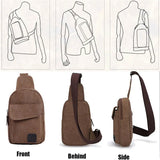 Men Canvas Bag Pack Travel Hiking Cross Body Messenger Shoulder Sling Chest Bags