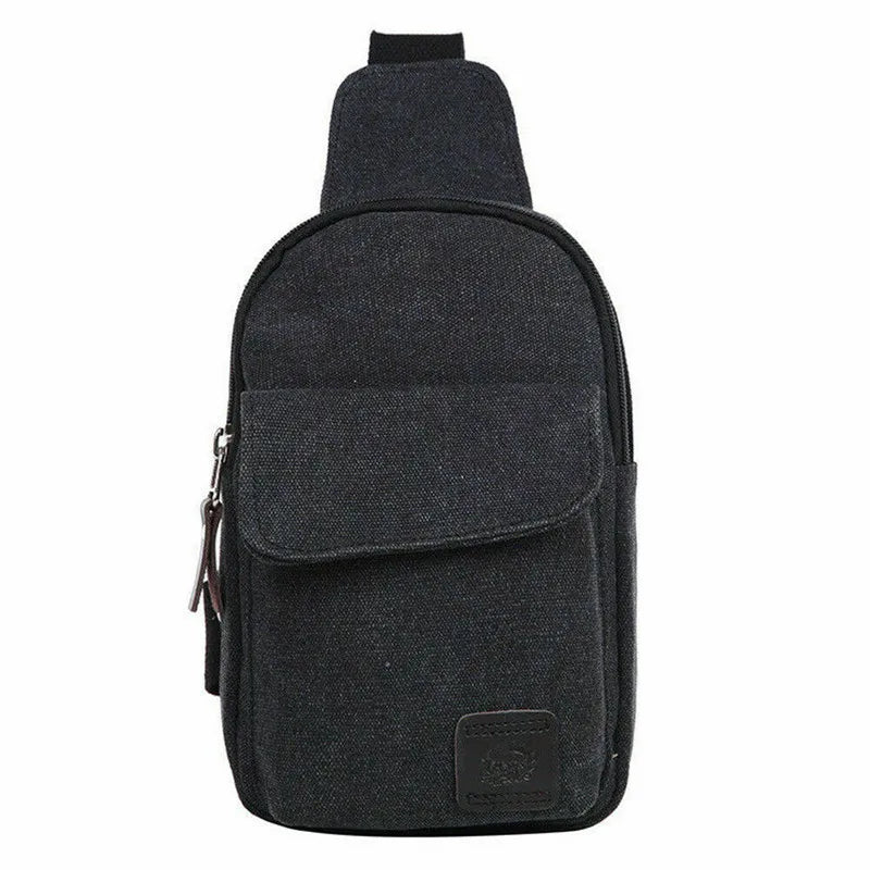 Men Canvas Bag Pack Travel Hiking Cross Body Messenger Shoulder Sling Chest Bags