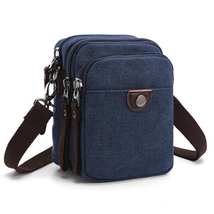 Men Canvas Travel Bag Single Shoulder Waist Pack Maletin Hombre