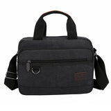 Men Canvas Briefcases Retro Business Office Shoulder Bags Work Crossbody Bag