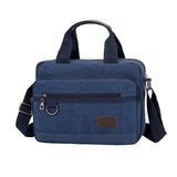 Men Canvas Briefcases Retro Business Office Shoulder Bags Work Crossbody Bag