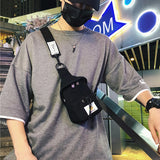 Canvas Chest Bag Crossbody Streetwear Fanny Pack Mini Waist Bag