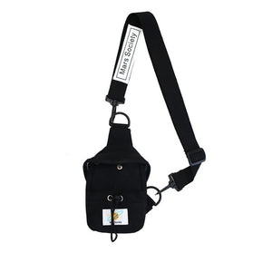 Canvas Chest Bag Crossbody Streetwear Fanny Pack Mini Waist Bag