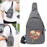 Canvas Chest Packs Crossbody Bag Anime Print Women Wallet