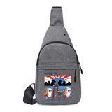 Canvas Chest Packs Crossbody Bag Anime Print Women Wallet