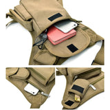 Men Canvas Drop Leg Bag Waist Pack Hip Bum Military