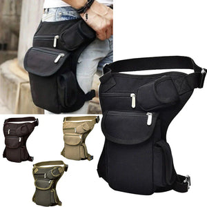 Men Canvas Drop Leg Waist Bag Fanny Pack Belt Hip Bum Military Travel
