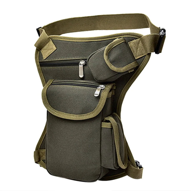 Men Canvas Drop Leg Waist Bag Fanny Pack Belt Hip Bum Military Travel