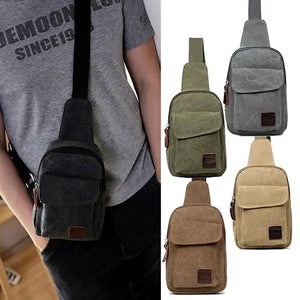 Men Canvas Satchel Messenger Shoulder Bag for Outdoor
