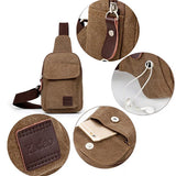 Men Canvas Satchel Messenger Shoulder Bag for Outdoor
