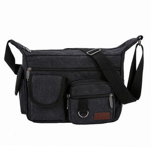 Men Canvas Shoulder Bags Casual Tote Travel Men's Crossbody Bag Messenger Bags