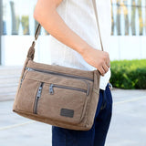 Men Canvas Shoulder Bags Casual Tote Travel Men's Crossbody Bag Messenger Bags