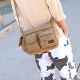 Men Canvas Shoulder Bags Casual Tote Travel Men's Crossbody Bag Messenger Bags