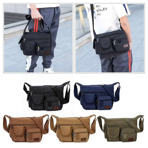 Men Canvas Shoulder Bags Casual Tote Travel Men's Crossbody Bag Messenger Bags