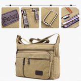 Men Canvas Shoulder Bags Casual Tote Travel Men's Crossbody Bag Messenger Bags
