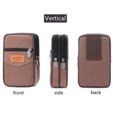 Canvas Waist Bag Multifunction Phone Belt Pack Waterproof Pouch