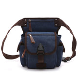 Men Canvas Waist Pack Man Belt Fanny Pack Ride Leg Bag Drop Fanny Waist Belt