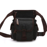 Men Canvas Waist Pack Man Belt Fanny Pack Ride Leg Bag Drop Fanny Waist Belt