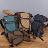 Canvas Waist Thigh Drop Leg Bag Travel Motorcycle Riding Fanny Pack