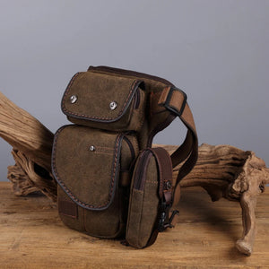 Canvas Waist Thigh Drop Leg Bag Travel Motorcycle Riding Fanny Pack