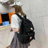 Men Casual Canvas Backpack Large Capacity Travel College Teenager