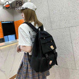 Casual Canvas Backpack Large Capacity Travel College Teenager