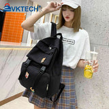 Men Casual Canvas Backpack Large Capacity Travel College Student School