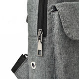 Men Casual Chest Pack With Earphone Hole Shoulder Bag Travel Male Messenger Bag