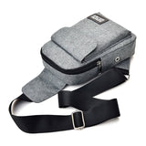Men Casual Chest Pack With Earphone Hole Shoulder Bag Travel Male Messenger Bag