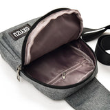 Men Casual Chest Pack With Earphone Hole Shoulder Bag Travel Male Messenger Bag