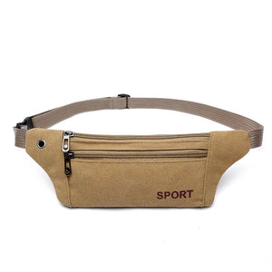 Men Durable Fanny Waist Pack Canvas Hip Bum Outdoor Bag