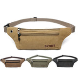 Men Durable Fanny Waist Pack Canvas Hip Bum Outdoor Bag
