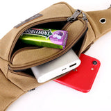 Men Durable Waist Pack Canvas Hip Bum Military Bag