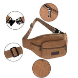 Men Casual Durable Fanny Waist Pack Male Waist Bags Belt Canvas Hip Bum Military