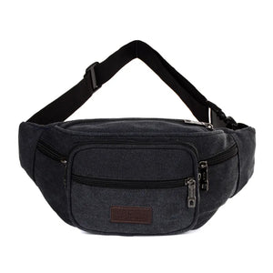 Men Casual Durable Fanny Waist Pack Male Waist Bags Belt Canvas Hip Bum Military
