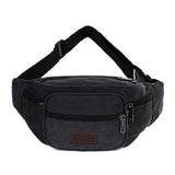 Men Casual Durable Fanny Waist Pack Male Waist Bags Belt Canvas Hip Bum Military