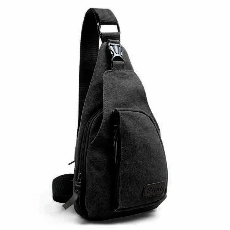 Men Casual Durable Fanny Waist Pack Canvas Hip Bum Bag Pouch Zipper Pockets