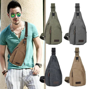 Men Casual Durable Fanny Waist Pack Canvas Hip Bum Bag Pouch Zipper Pockets