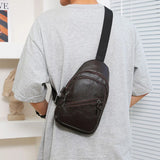 Men Casual Leather Vest Sheepskin Cowhide Leather Vest Motorcycle Biker