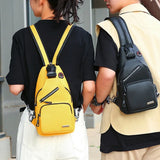 Casual Small Backpack Women Girls Chest Bag USB Charging Port