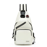 Casual Small Backpack Women Girls Chest Bag USB Charging Port